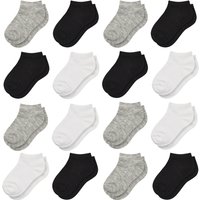 16 Pairs Ankle Socks - Toddler Low Cut Socks - for 1-13 Years Boys Girls School Socks