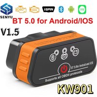 KONNWEI Bluetooth 5.0 PIC18f25k80 ELM327 V1.5 OBD2 OBD 2 Scanner ELM 327 V1 5 Car Diagnostic Tool for Android/IOS PK Vgate iCar2