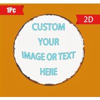 Custom Round Metal Tin Sign, Personalized 2D Vintage Rusty Edge Wall Decor, Customized Image Text Plaque for Home Bar Cafe Garag