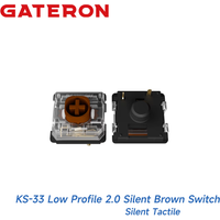 GATERON KS-33 Low Profile 2.0 Silent White Black Brown Red Switch 3Pin Ultra-thin Mechanical Keyboard Pre-lubed Linear Tactile