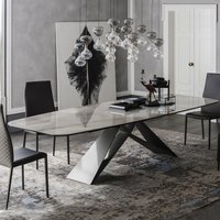 Hot Sale Dining Table Set Modern marble top and 6 chairs Home office or bar Elegant dining room furniture