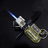 Small Welding Gun lighter, Windproof Jet Flame Torch Lighter with Key Chain, Refillable Butane Gas Lighters Smoking Accessories