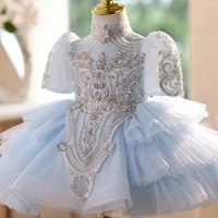 Girl princess dress Party Children Stunning Girls Host Princess Gown Costume Kids Recital Birthday Flower Wedding Dresses Outfit