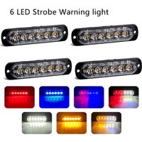 6 Led Strobe Light Flashing Grille Lights Car Emergency Light Warning Light Police Lights For Car TRUCK Strobe Led Light 12V 24V