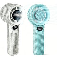 Mini Handheld Fan USB Fast Charging Portable Air Cooling Fan Diamond Pattern Stylish Accessories Outdoor Handheld Fan