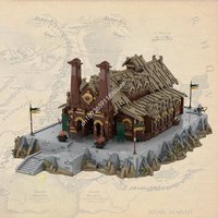 7868pcs MOC UCS Edoras Meduseld Golden Hall Hobbit Lord Rings The Model Toys Building Blocks Festival Gift Architecture Brick
