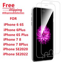 4Pcs Full Cover Tempered Glass For iPhone 6 6S 7 8 Plus Screen Protector For iPhone Se2020 2022 Glass