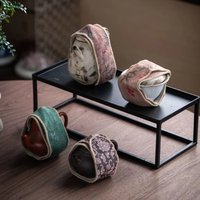 Flower Plush Tea Set Protective Cover Bump-proof Anti-Drop Teapot Cover Cloth Chinese Style Tea Accessories Protection