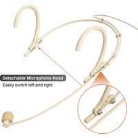 KENBAIDIO C1 Headset Microphone Dual Over-Ear Hanging For Shure AKG MiPro Audio Technica Sennheiser 4Pin 3Pin TA4F 3.5mm