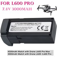 Battery For L600 Pro Max Rechargeable Batteries Pack L600 RC Drone Battery 7.4V 3000mAh 4500mah L600 Pro Quadcopter Accessories