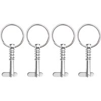 4 Pack Quick Release Pin Bimini Top Pins 1/4inch w/ & Spring 316 Stainless Steel Marine Hardware 43mm