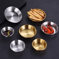 304 Stainless Steel Condiment Saucer Barbecue Restaurant Western Restaurant Salad Small Bowl Sauce Cup Fries Ketchup Saucer