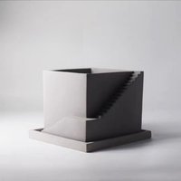 Microlandscape Staircase Gypsum Flower Pot Silicone Mold Concrete Cement Succulent Plant Flowerpot Tabletop Decoration Moulds