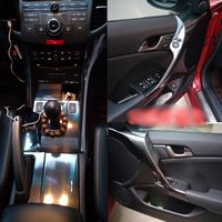 For Acura TSX CU2 2009-2013 Car-Styling 3D/5D Carbon Fiber Car Interior Center Console Color Molding Sticker Decals Parts