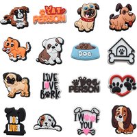 Hot Sale Dog Shoe Charms Pin for Clogs Bubble Slides Shoe Accessories DIY Shoe Decoration Buckle Charms Party Gift