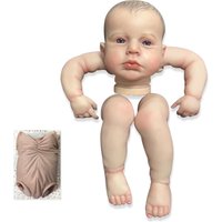 NPK 19inch Finished Reborn Baby Doll Size Already Painted Awake Loulou Lifelike Soft Touch Flexible finished Doll Parts