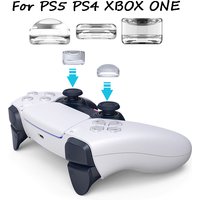 2PCS Transparent Clear Silicone Thumb Stick Grip Cap For PS5 PS4 Xbox One S Xbox Series X/S Joystick Thumbstick Case