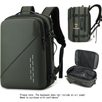 Vacuum sealed travel backpack, 25-60L expandable laptop backpack, waterproof carry on luggage, with or without airbags available