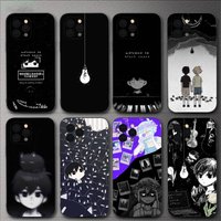 O-Omori Game Phone Case For iPhone 16,15,14,13,12,11,XS,XR,X,8,7,Pro,Max,Plus,mini Silicone Black Cover