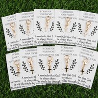 Cross Keychain Set,Inspirational Gift With Greeting Card,Lucky Charm,Daily Encouragement Keyring For Bag Purse,Blessing Present.