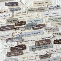 Vintage English Letter Stickers Specialty Paper Material DIY Scrapbooking Junk Journal Decor Sticker Stationery