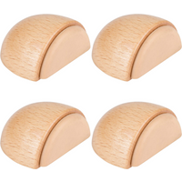 Round Wooden Door Stopper Self Adhesive Anti-Collision Door Rear Stop Home Wall Floor Furniture Protection Mute Silent Block