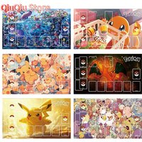 PTCG Pokemon Iono Rosa Eevee Snorlax Animation Characters Single Table Mat Battle Pad Classics Anime Collection Cards Toy Gift