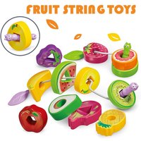 Fruits String Threading Beads Montessori Toddler Preschool Activities Lacing Toys for Kids