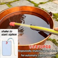 3/5/10Pcs Self-Priming Siphon Pump for Water,Shake-to-Start Automatic Water Drain Tool for Outdoor Patio,Garden,Kitchen,Bathroom