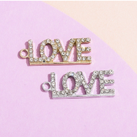 Lot 10 Pcs LOVE Pendants Charms Jewelry Making Earrings Pendants Necklaces Bracelets DIY Accessories