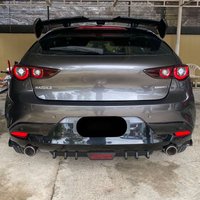 GT Style Rear Roof Spoiler Wing For Mazda3 Hatchback 2019-2023 Gloss Black ABS Plastic
