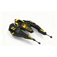 326PCS MOC Space Exploration Blacktron Interstellar Close Air Support Model Building Blocks Assembly Building Blocks Gift Home