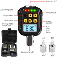 Digital Torque Adapter 1.5-340N.m Adjustable 1/2 Electronic Torque Wrench Bicycle Car Motorcycle Repair key tool