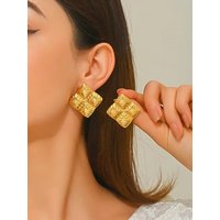 Fashion Simple Design Gold Plated Earrings for Women Half Flower Shaped Butterfly Wings Elf Earrings