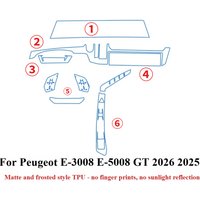 For Peugeot E-3008 E-5008 GT 2026 2025 PPF Protection film transparent TPU GPS Navigation Gear Panel Center Console Accessories