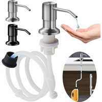Stainless Steel Soap Dispenser Extension Tube Kit Kitchen Sink Liquid Soap Dispenser Bathroom Lotion Detergent Hand Press Pumps