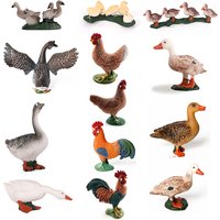 Farm Animals Figure Toy Life Cycle Chicken Hen Ducks Goose Rooster Animal Figurines Action Figure Plastic Toys Games Kids Gifts