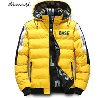 DIMUSI Winter Men Padding Jacket Fashion Male Thicken Down Thermal Parkas Casual Outwear Windbreaker Hooded Coats Man Clothing