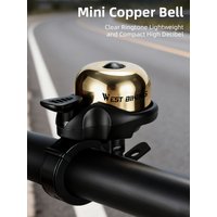 AliExpress West Biking WEST BIKING Mini Copper Bicycle Bell Bike Thumb Bell Lightweight Retro Horn For 19-31.8mm Handlebar MTB Road Bike Accessories