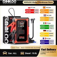 GOOLOO A5 4000A Démarreur de Voiture Portable avec Pompe à Air 160 PSI et Batterie d'Urgence pour Véhicules 12V
