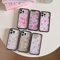 Wildflower 3D Heart Love Flower Cherry Cake Case For iPhone 15 14 13 12 16 Pro Max WF Fashion Girl Bow Ballet Dance Shoes Cover