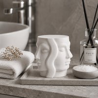 Silicone mold for face-shaped candles (suitable for concrete, plaster, and resin); flexible, reusable, and easy to demold—ideal