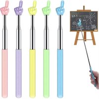Retractable Teacher Pointer Finger Design StainlessSteel Telescopic School Teaching Pointer Stick Teacher Supplies for Classroo
