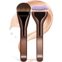 2-Piece Foundation Makeup Brush Set, Ultra-Thin Top Concealer Brush, Ideal for Liquid Cream Cosmetics, Mixed Beauty Tools