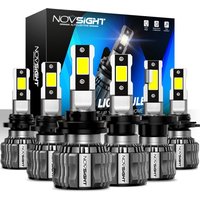 NOVSIGHT H7 LED Canbus Headlight Bulbs H4 H11 H8 H9 9005 HB3 9006 HB4 H1 9012 Car Lamp 72W 15000LM Bright 6500K White Led Lights