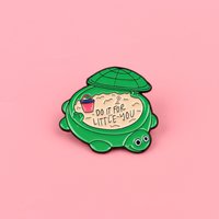 DO IT FOR LITTLE YOU Enamel Pin Animal Turtle Quotes Brooch Pines Lapel Pin Badge on Backpack Clothing Accessories Jewelry Gifts