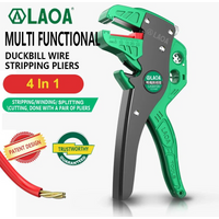 LAOA 4 in 1 Wire Stripper Multifunctional Duckbill Wire Stripping Tools Cable Cutting Nippers Adjustable Electrician Pliers