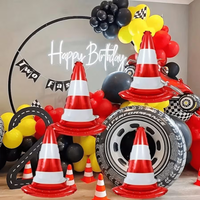 2pc 88cm Large Racing Theme Standing Obstacle Aluminum Film Balloon Theme Event Birthday Decoration Balloon
