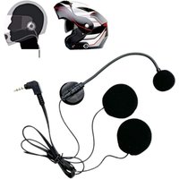 1Pcs Motorcycle Helmets Headsets Intercom Microphone 3.5mm Straight Head Helmets Headsets Mic Build-in 32Ω Double Speaker