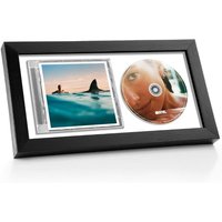 Ins Wood CD Display Frame Black Frame Record Album CD Display Stand with Clear Dust Shield CD Organizer Rack Wall Organizer